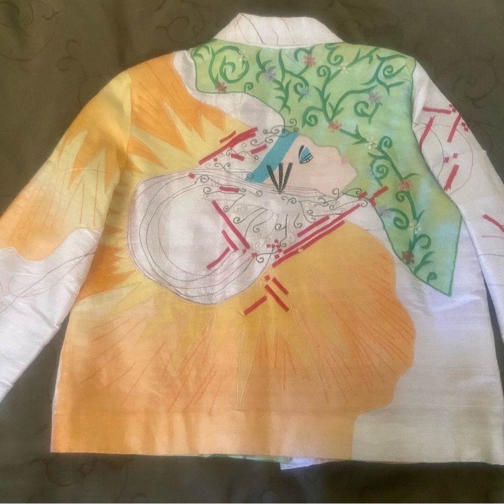 Vintage Silk Colorful Embroidered Jacket